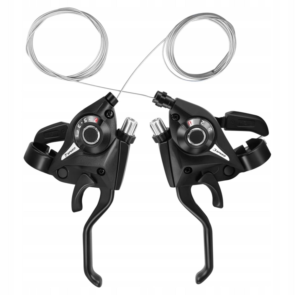 BICYCLE HANDLES 3x7 ROW SET WITH CORDS Manufacturer code 1 PARA 3X7 21 DŹWIGNIE HAMULCA