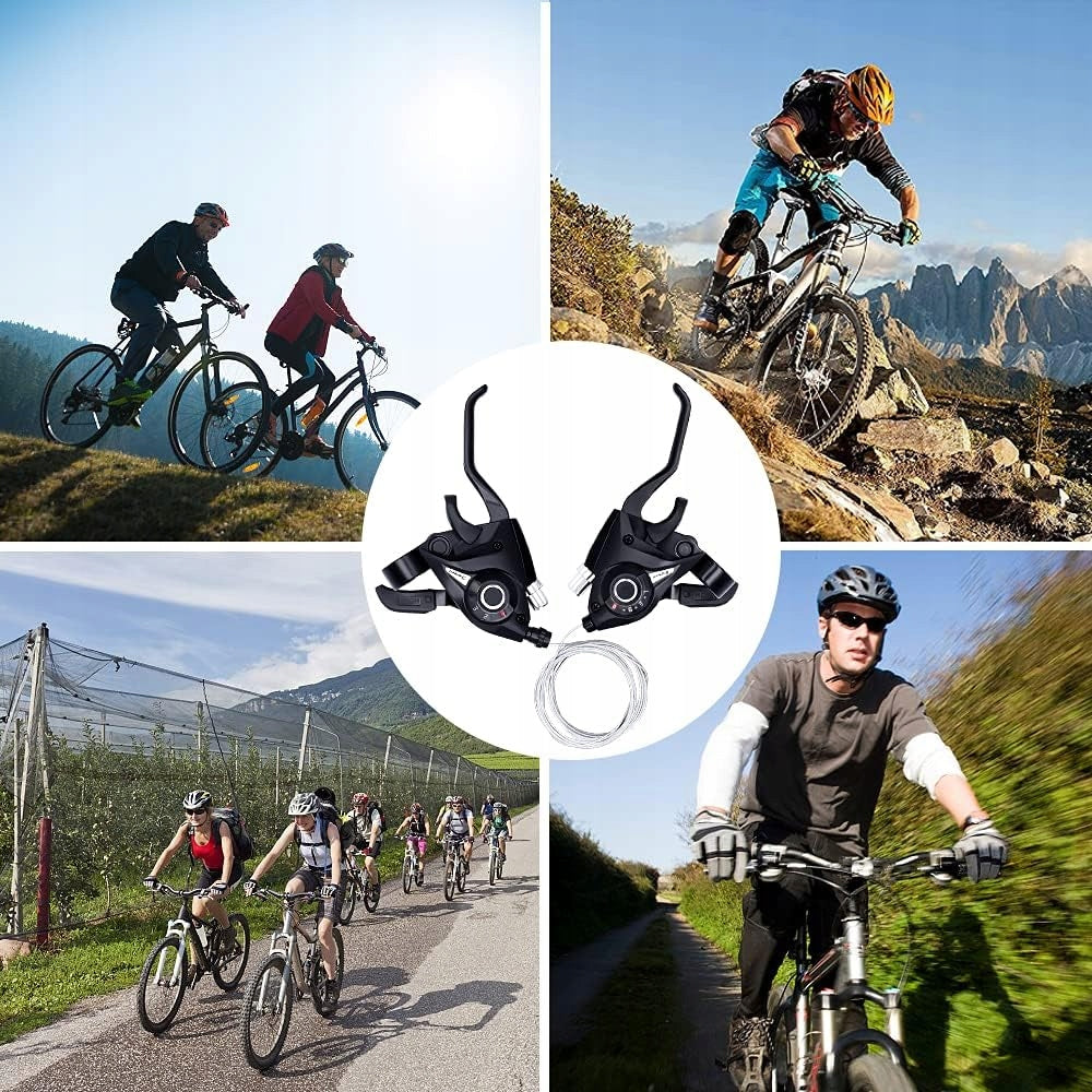 BICYCLE HANDLES 3x7 ROW SET WITH CORDS Weight 340 g