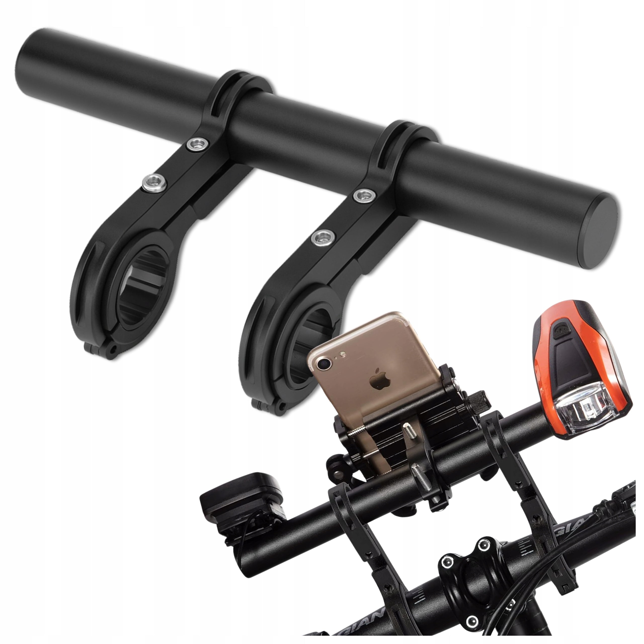 BICYCLE HOLDER ADDITIONAL EXTENSION Extension black strong HANDLEBAR Packaging status original