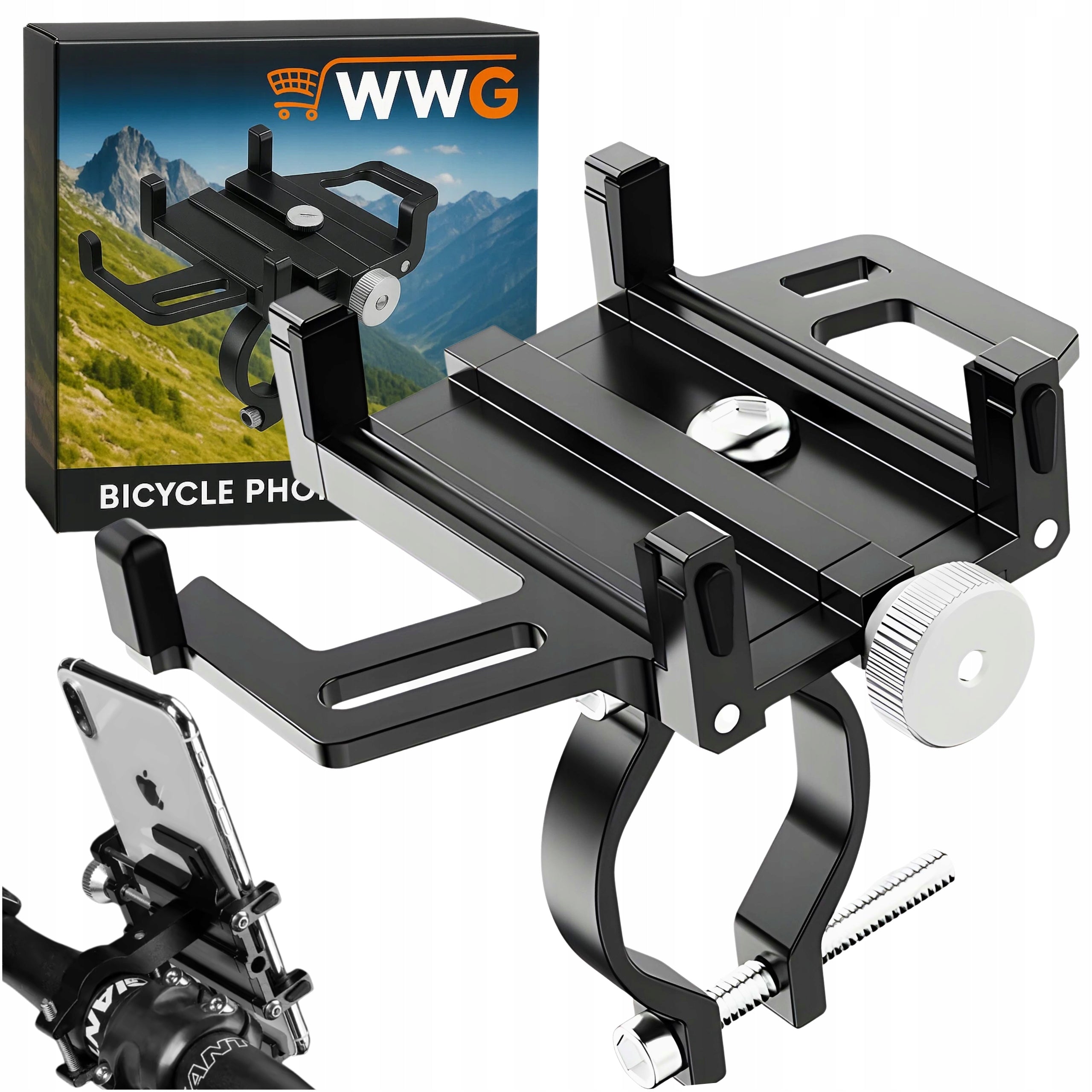 BICYCLE HOLDER FOR BICYCLE HANDLEBAR FOR BICYCLE ALUMINUM VERY STRONG WWG