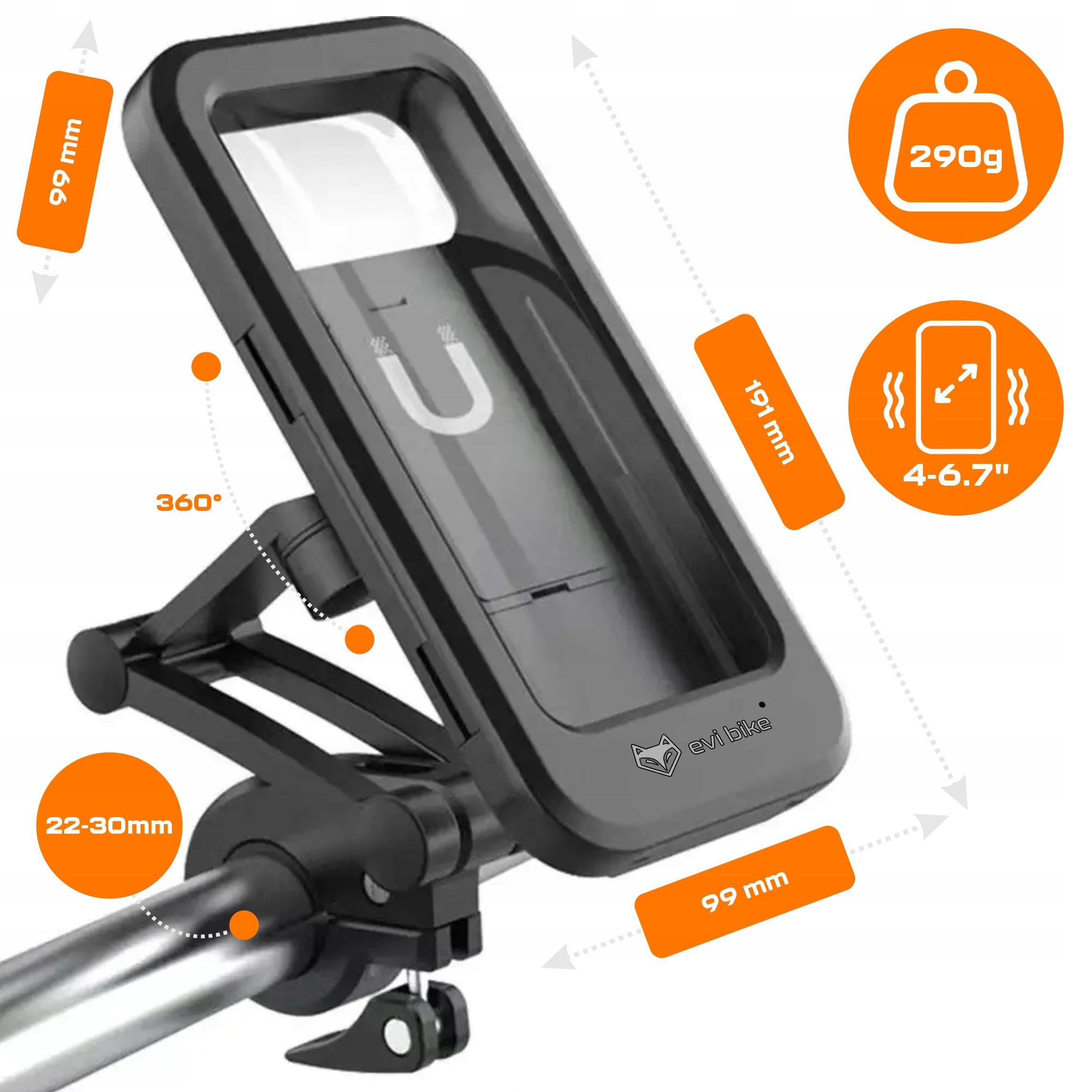 BICYCLE HOLDER FOR PHONE HANDLEBAR MOTORCYCLE BIKE WATERPROOF 360 DEGREE EAN (GTIN) 5904413392927