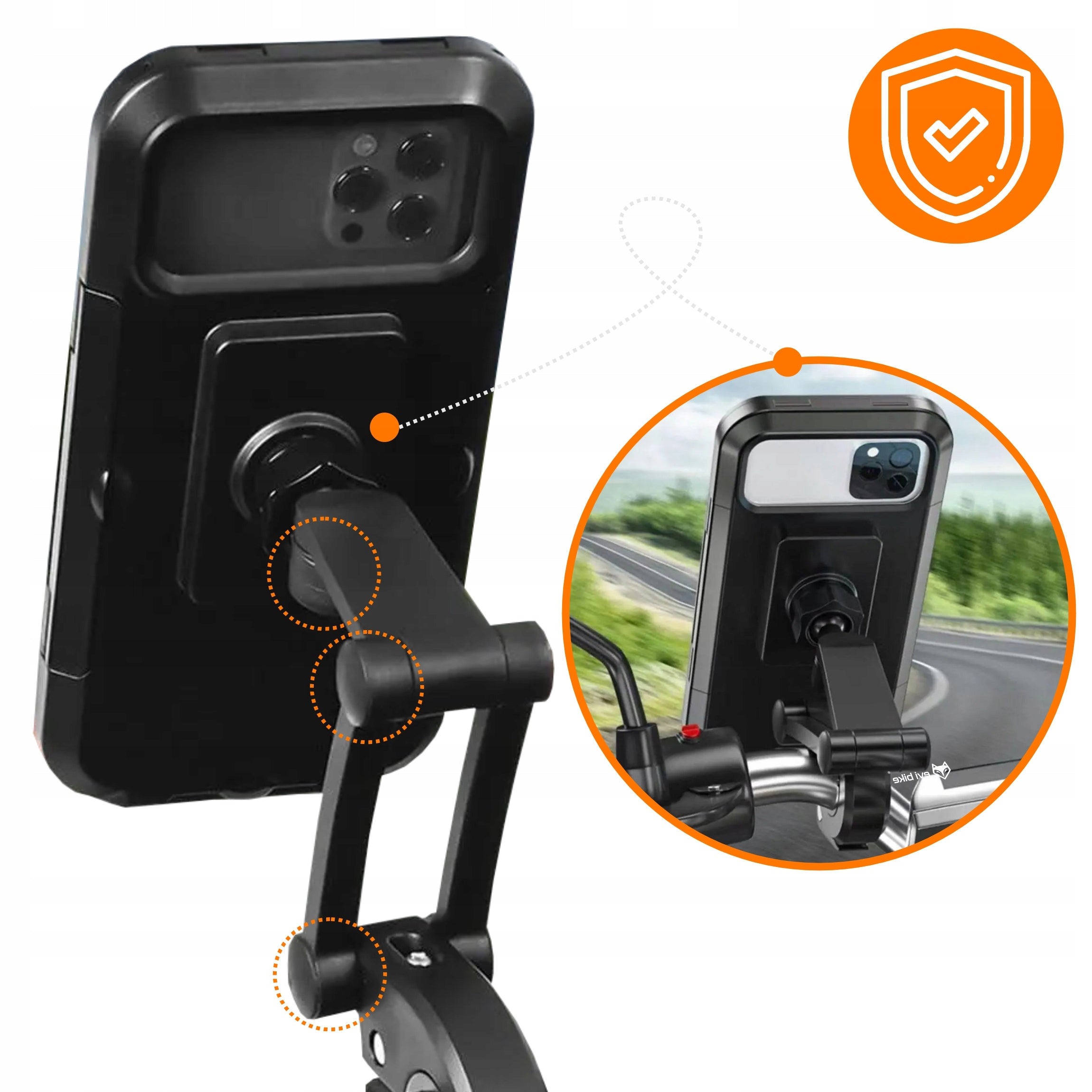 BICYCLE HOLDER FOR PHONE HANDLEBAR MOTORCYCLE BIKE WATERPROOF 360 DEGREE Packaging status original