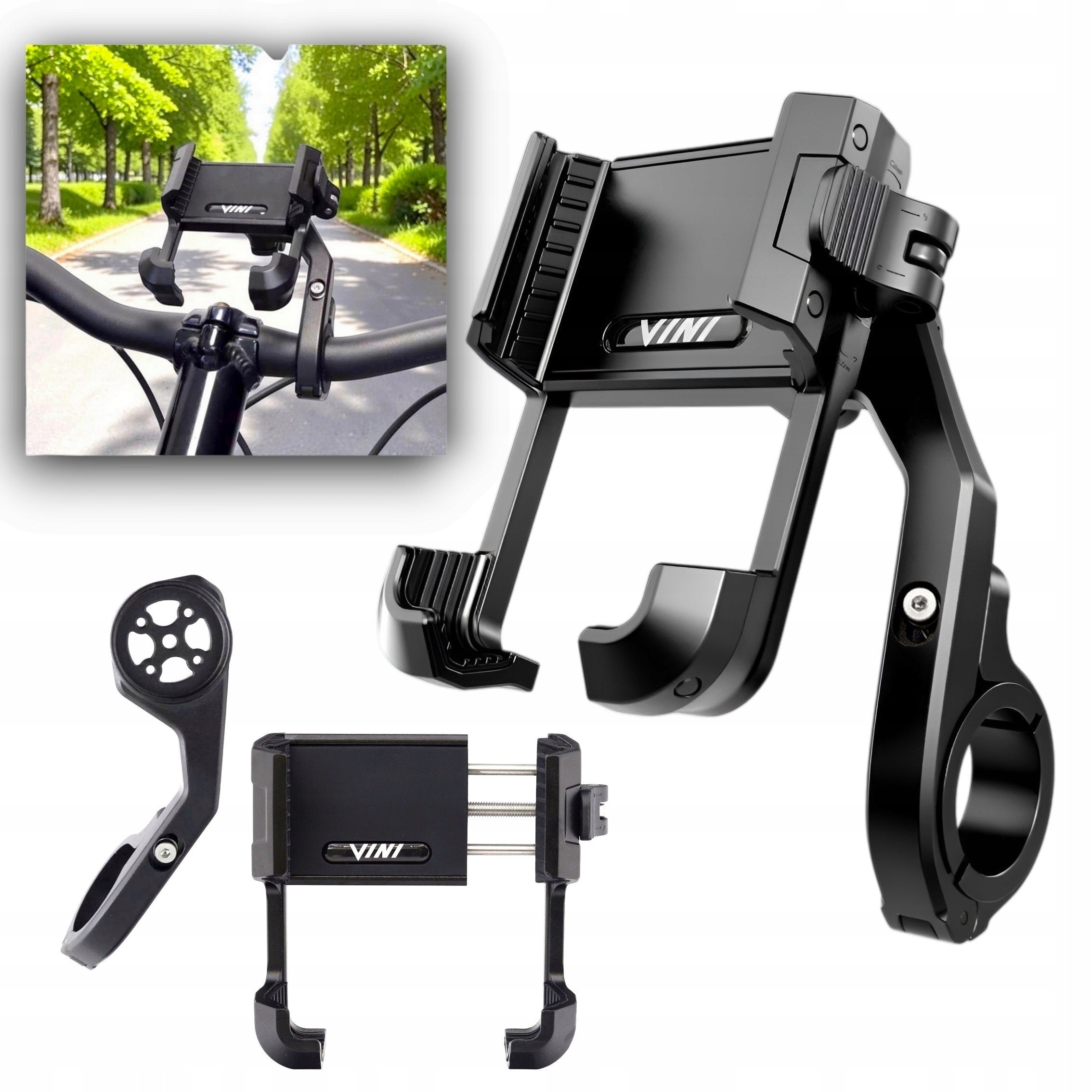 BICYCLE HOLDER FOR PHONE VINI PH01 ALUMINIUM HANDLEBAR MOUNT