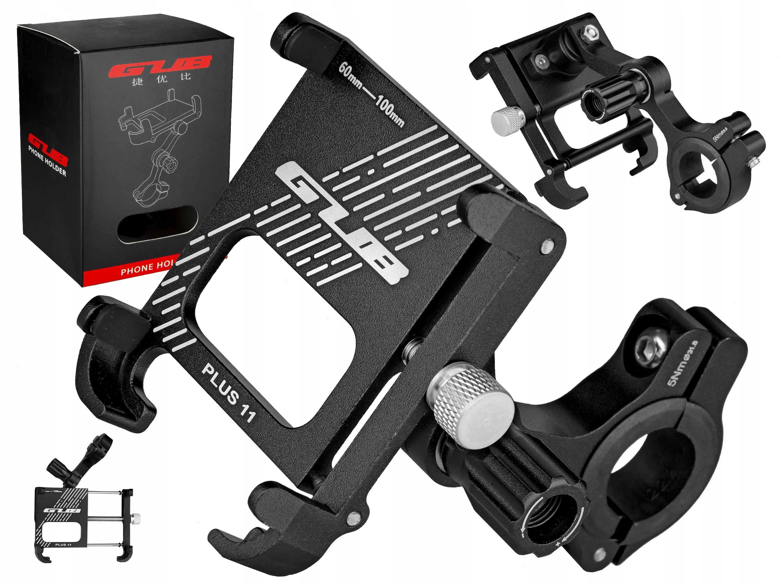 BICYCLE HOLDER GUB PLUS 11 FOR HANDLEBAR PHONE SMARTPHONE ALUMINUM 360°