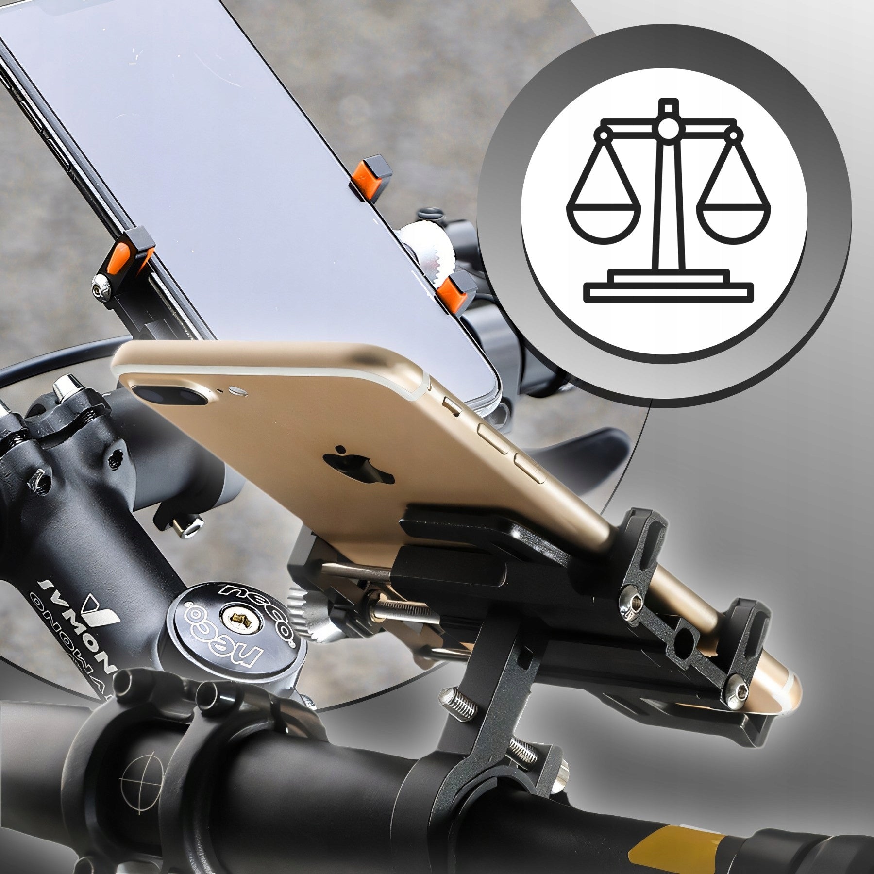 BICYCLE HOLDER STRONG ALUMINUM UNIVERSAL FOR SCOOTER PHONE MOTOR EAN (GTIN) 5903418558505