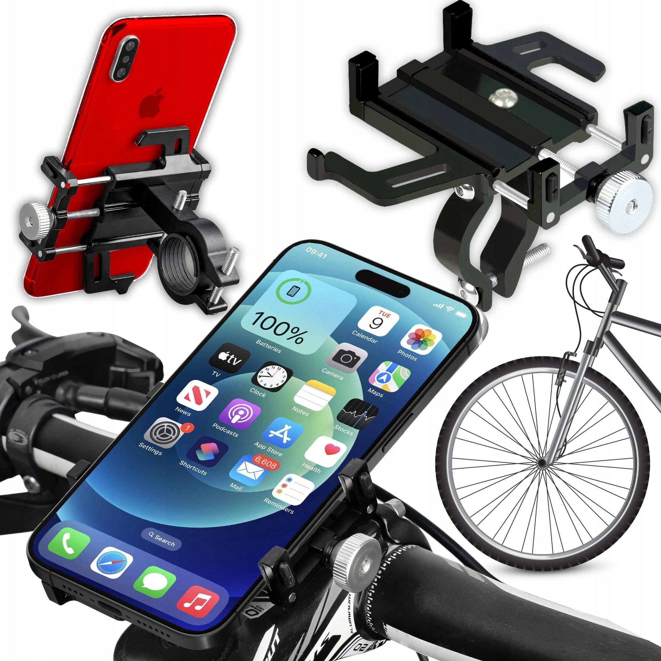 BICYCLE HOLDER STRONG ALUMINUM UNIVERSAL FOR SCOOTER PHONE MOTOR Packaging status original