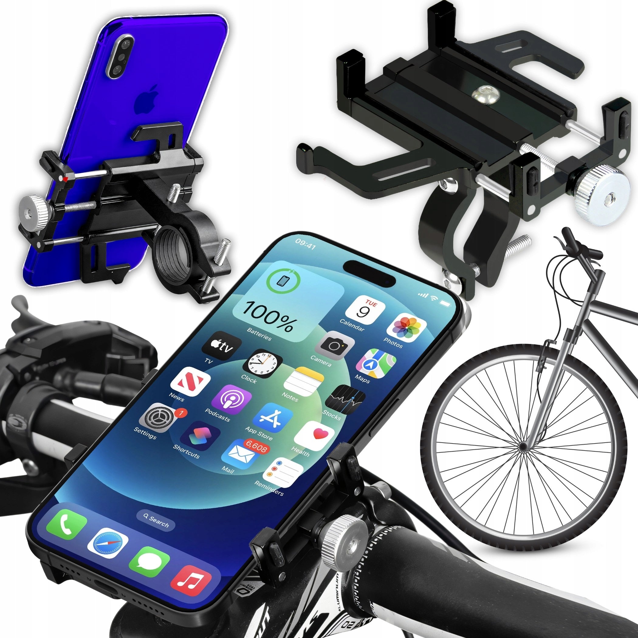 BICYCLE HOLDER STRONG ALUMINUM UNIVERSAL FOR SCOOTER PHONE MOTOR