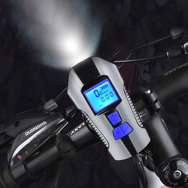 BICYCLE LAMP LED COUNTER FRONT + REAR USB Manufacturer code ŚWIATŁO ROWEROWE PRĘDKOŚCIOMIERZ