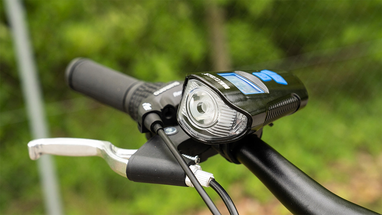 BICYCLE LIGHT BATTERY COUNTER HORN FRONT REAR FOR BIKE USB CABLE Color black