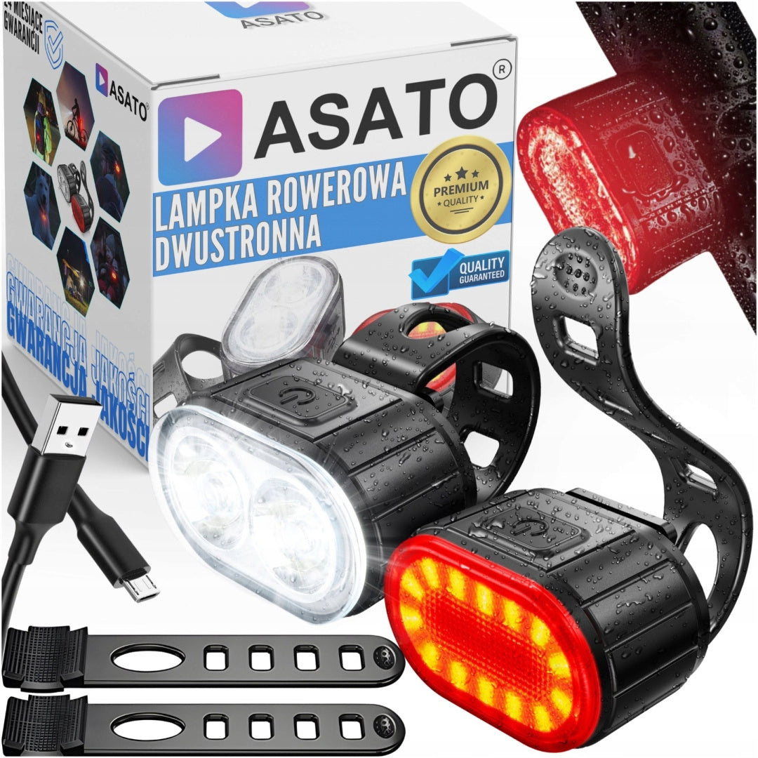 BICYCLE LIGHT CORDLESS UNIVERSAL FOR HANDLEBAR FRONT REAR LED
