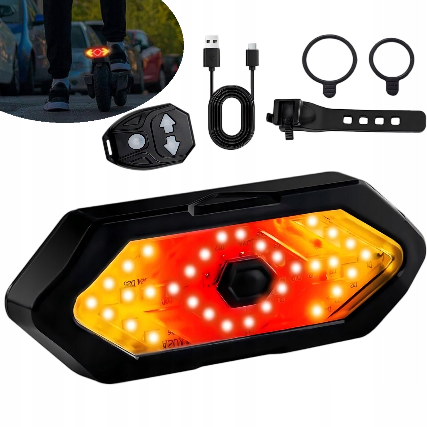 BICYCLE LIGHT FOR BICYCLE REAR DIRECTION INDICATOR BLINKERS SIGNAL