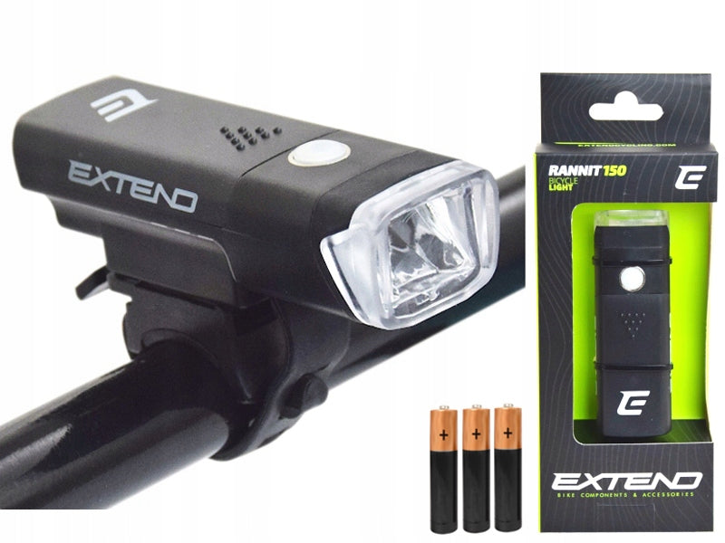 BICYCLE LIGHT FRONT BIKE LAMP FRONT LED 3W 150LM RANNIT + BATTERIES