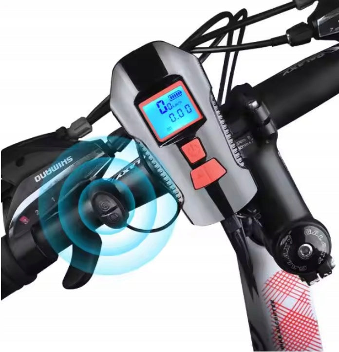 BICYCLE LIGHT FRONT REAR BICYCLE COUNTER SPEEDOMETER HORN 5IN1 LED Light source LED