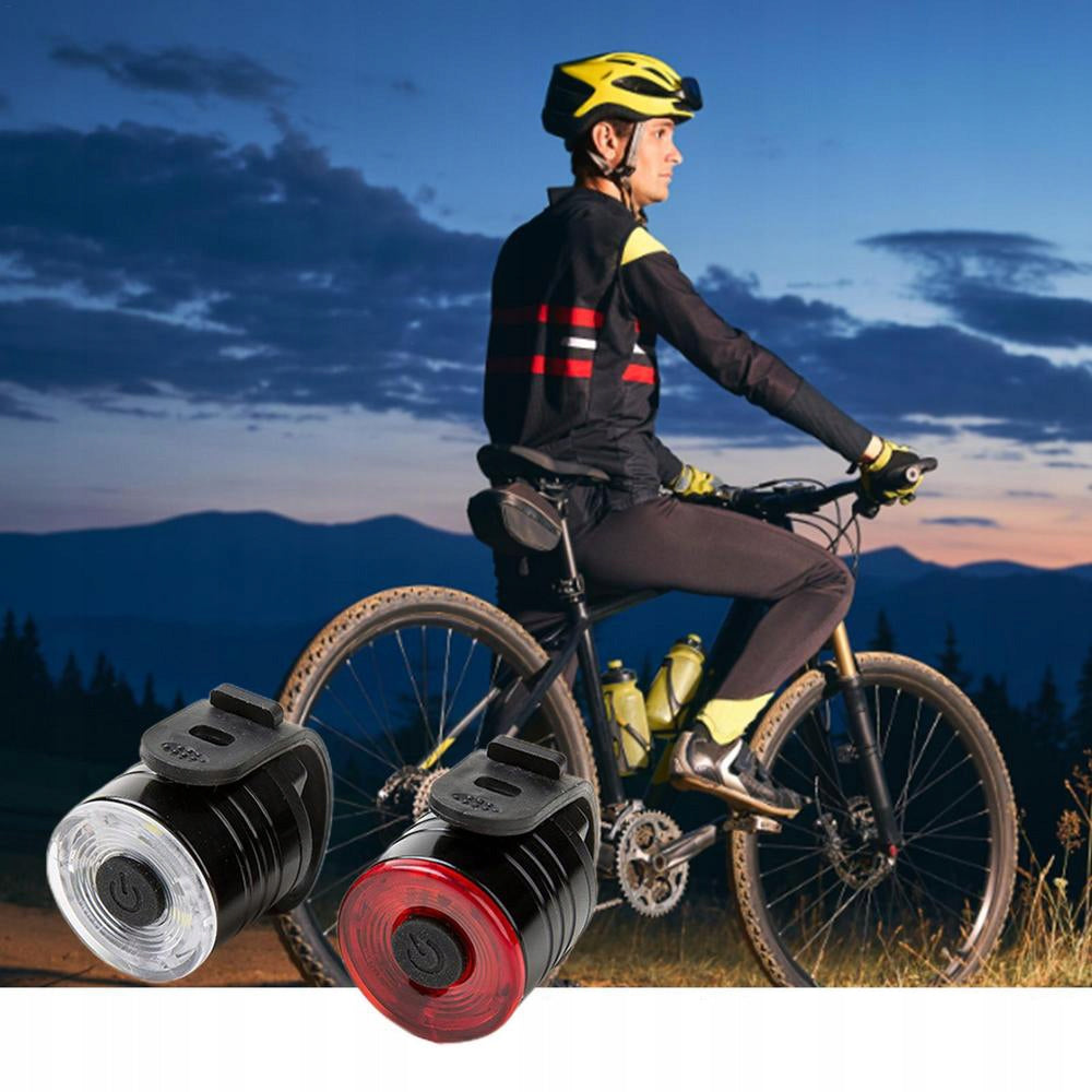 BICYCLE LIGHT FRONT REAR LED BIKE LIGHTS FOR HANDLEBAR SET BATTERIES Kind set
