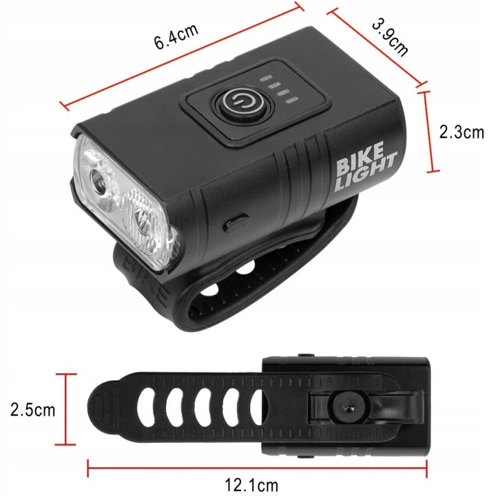 BICYCLE LIGHT FRONT REAR LED FRONT RECHARGEABLE USB LIGHT SET Manufacturer code E026