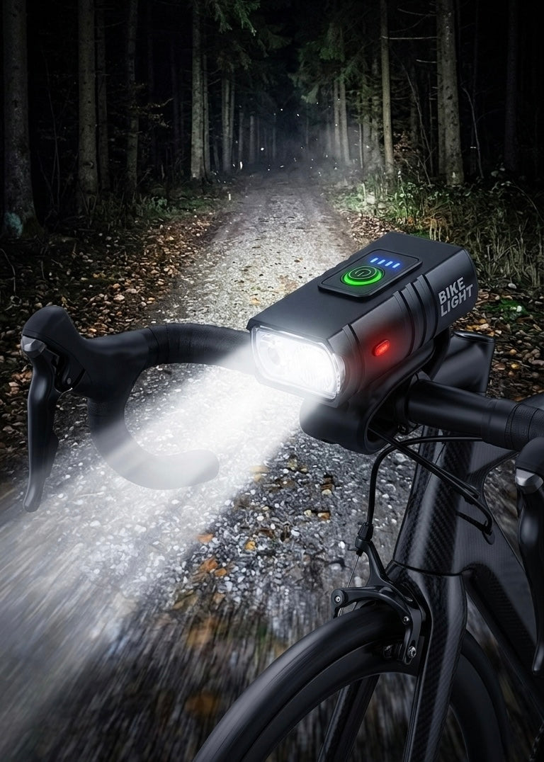 BICYCLE LIGHT FRONT REAR LED LIGHT FOR BICYCLE HANDLEBAR 2000lm STRONG Color white