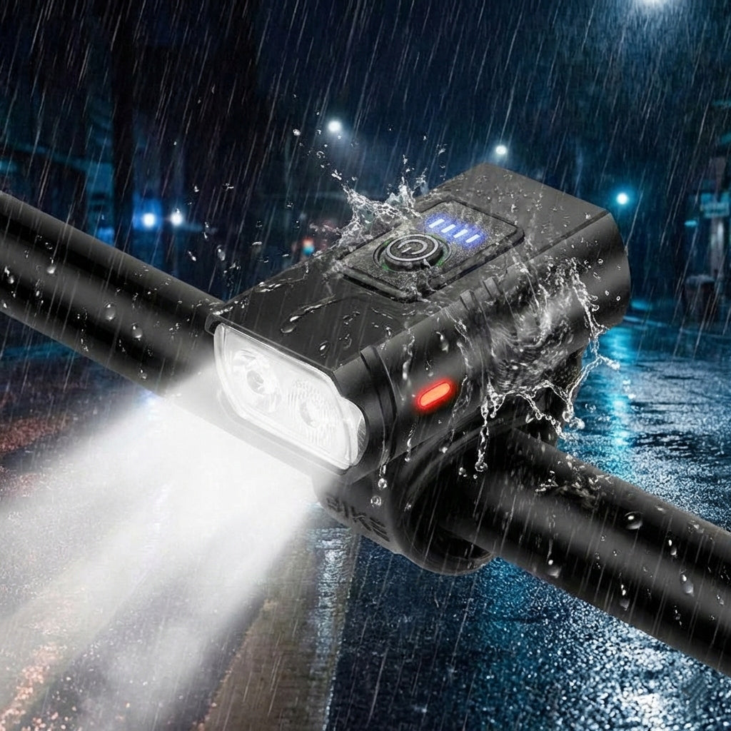 BICYCLE LIGHT FRONT REAR LED LIGHT FOR BICYCLE HANDLEBAR 2000lm STRONG Light source LED