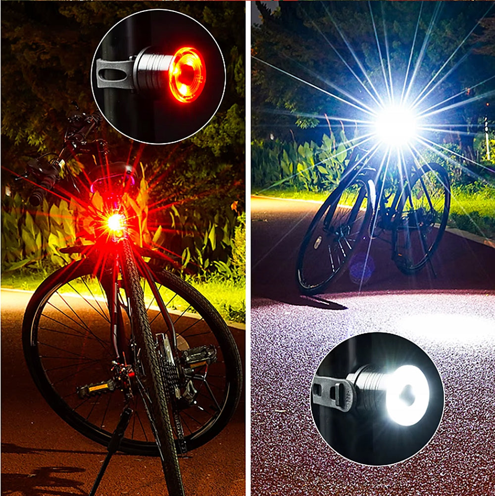 BICYCLE LIGHT FRONT REAR LED LIGHT FOR BICYCLE HANDLEBAR STRONG SET Model 078