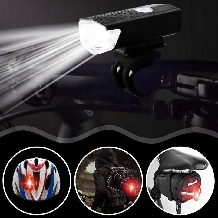 BICYCLE LIGHT FRONT REAR LED STRONG WATERPROOF USB BATTERY SET EAN (GTIN) 5905567724299
