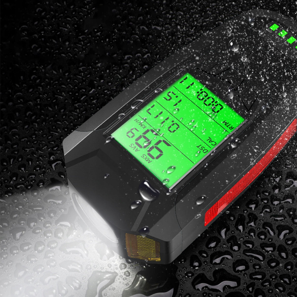 BICYCLE LIGHT FRONT REAR LED WITH USB COUNTER HORN BELL Kind on the front fork