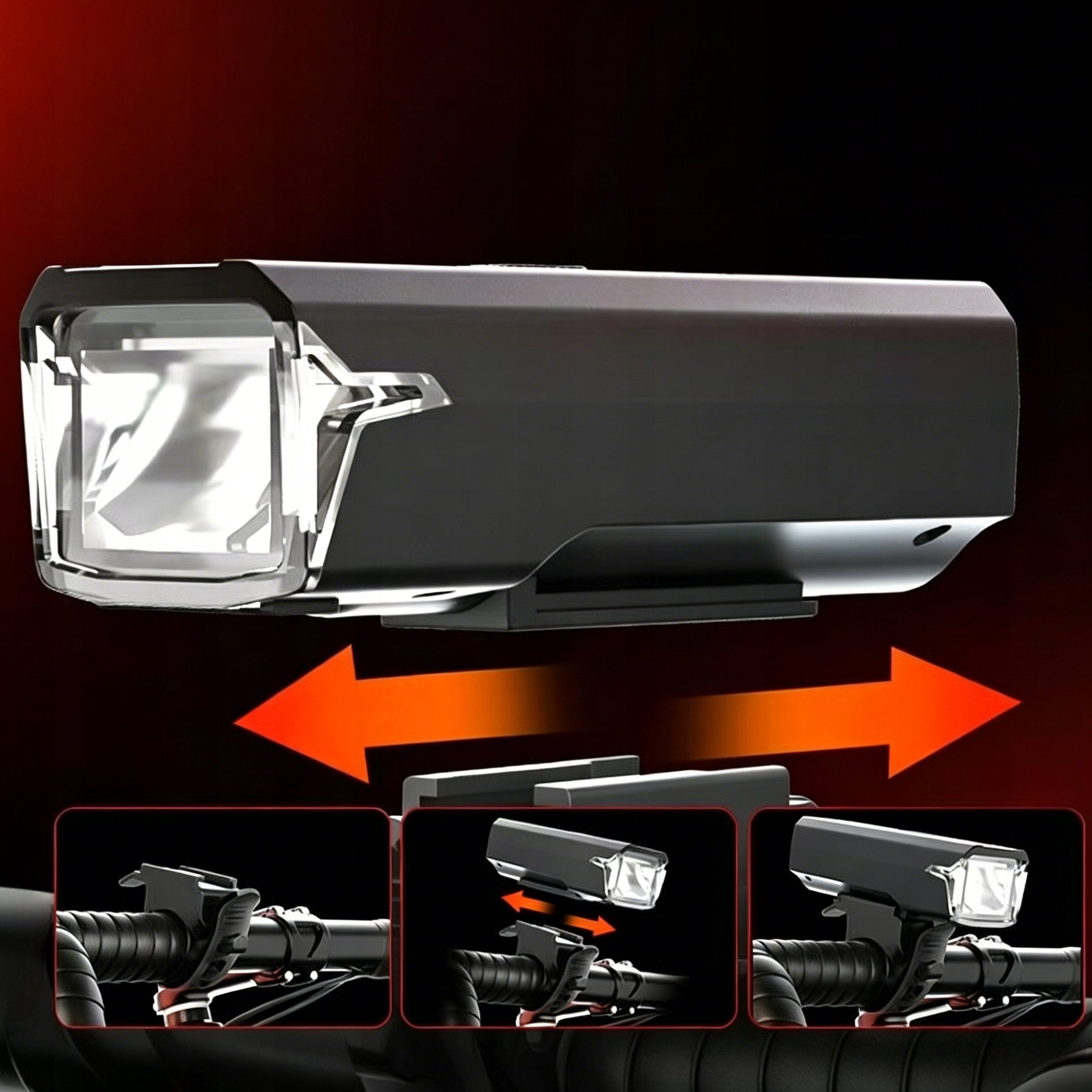 BICYCLE LIGHT FRONT REAR PILOT HORN 1200lm FOR BICYCLE Kind front-facing