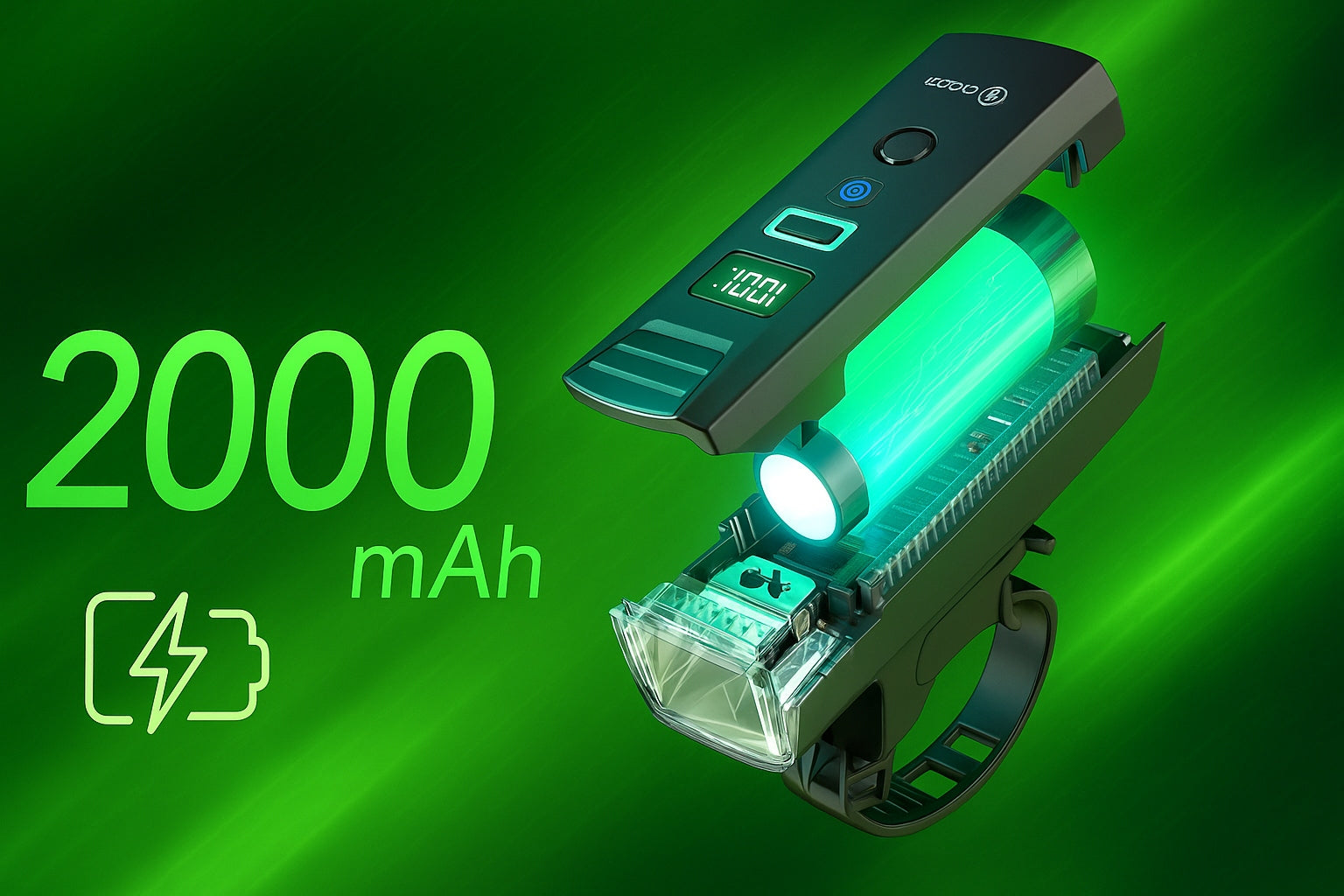 BICYCLE LIGHT FRONT REAR REMOTE CONTROL HORN 1200lm 2000mAh FOR BICYCLE Brand TODOMI