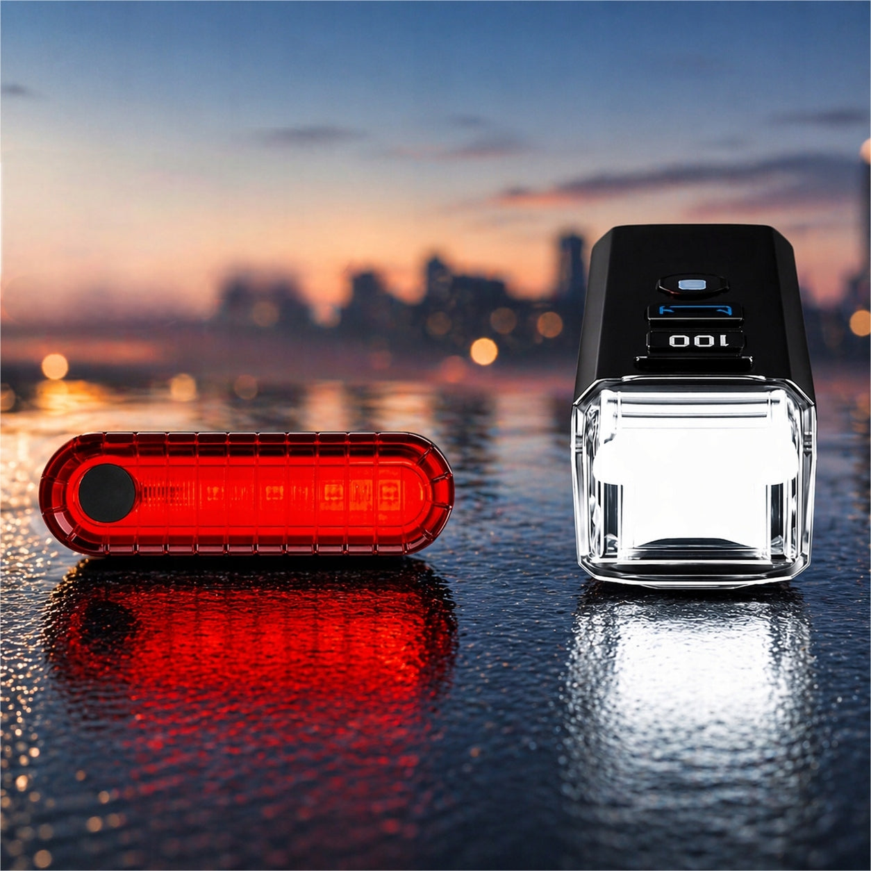 BICYCLE LIGHT FRONT REAR REMOTE CONTROL HORN 1200lm 2000mAh FOR BIKE Brand no brand