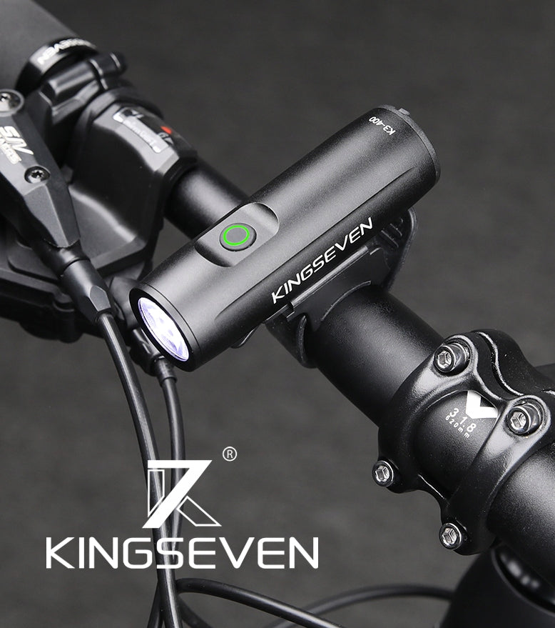 BICYCLE LIGHT Front LED 400lm Flashlight 2000mAh Brand KINGSEVEN