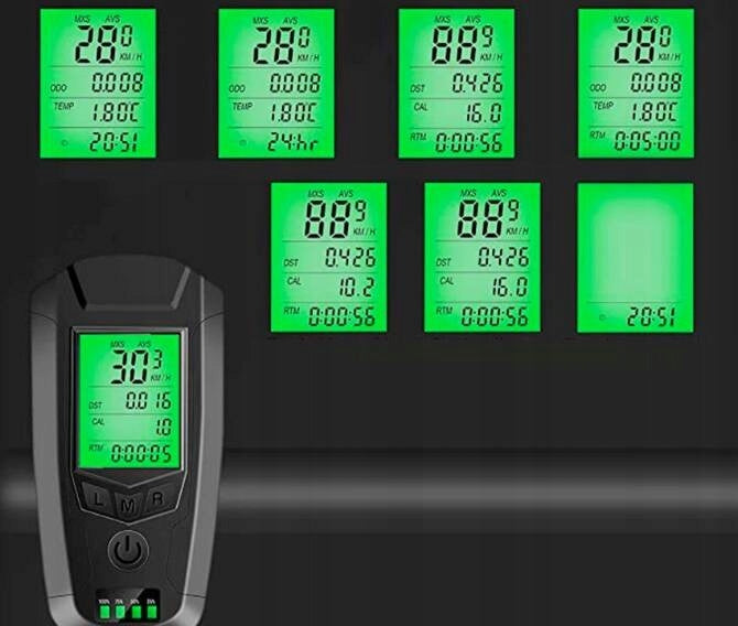 BICYCLE LIGHT LAMP WITH ALARM COUNTER HORN METER ALARM Model L8R