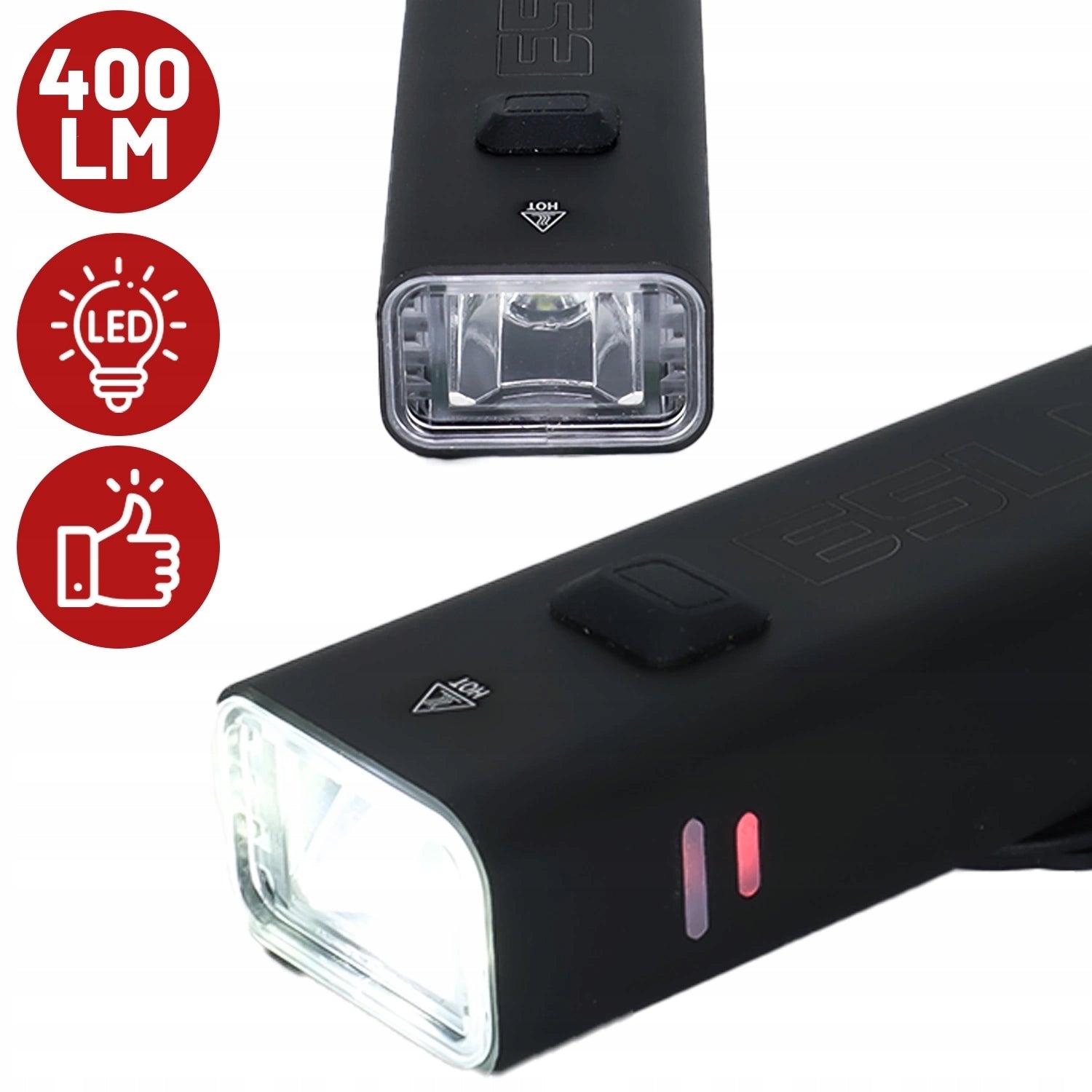 BICYCLE LIGHT LED FLASHLIGHT FRONT TO USB HANDLEBAR BIKE STRONG 2000mah Brand Alogy