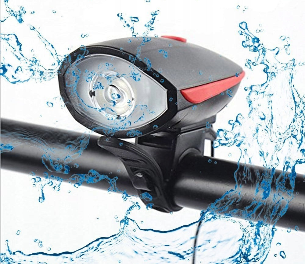 BICYCLE LIGHT LED FRONT FOR BIKE USB HORN Model Cez-Tom
