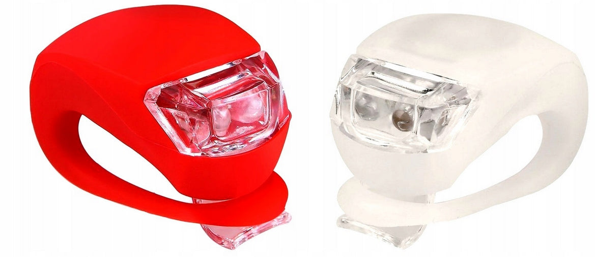 BICYCLE LIGHT LED LIGHTS FRONT REAR 3 LIGHT MODES SET MEGA POWER Color transparent