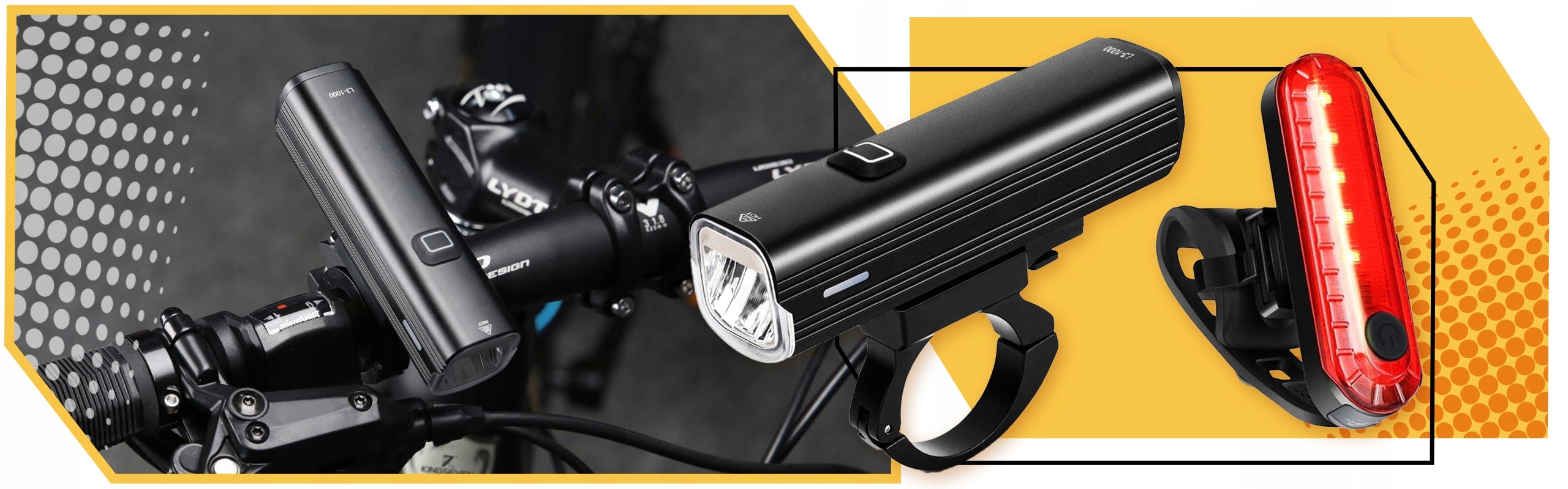 BICYCLE LIGHT LED REAR USB FRONT STRONG REAR BIKE SET Kind set