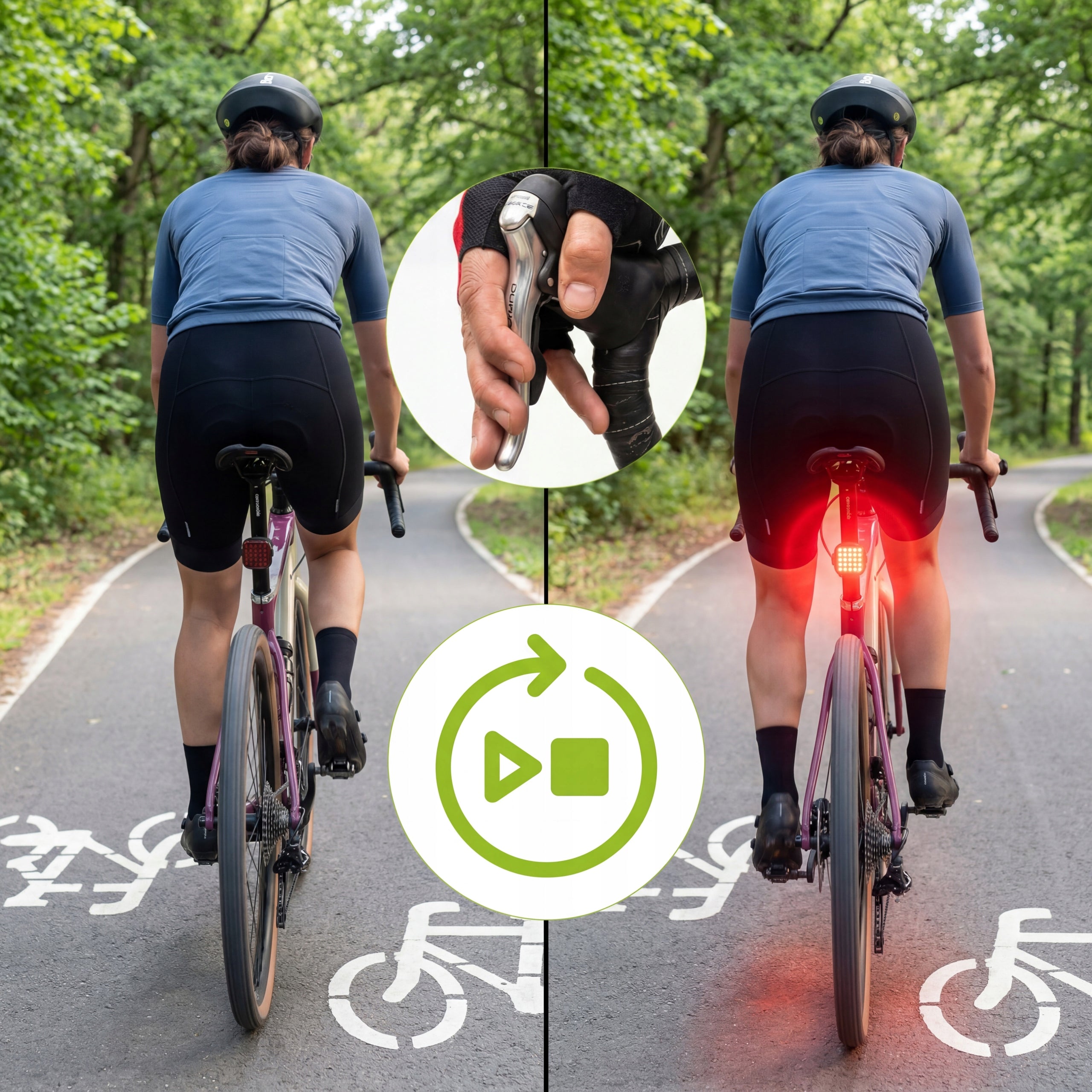BICYCLE LIGHT REAR BATTERY LIGHTING USB-C SMART START-STOP VAYOX Packaging status original
