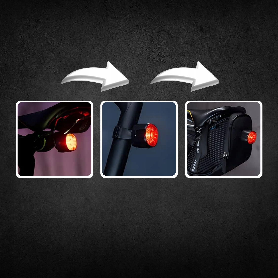 BICYCLE LIGHT REAR BATTERY USB CHARGING LIGHT UNDER SADDLE 100H Brand MEMFLOW