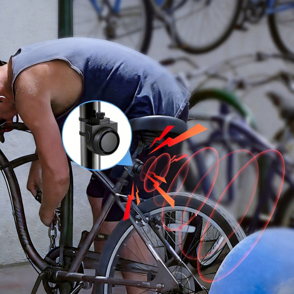 BICYCLE LIGHT REAR BICYCLE ALARM ANTI-THEFT Waterproof 115dB NEW Model 4069251502417
