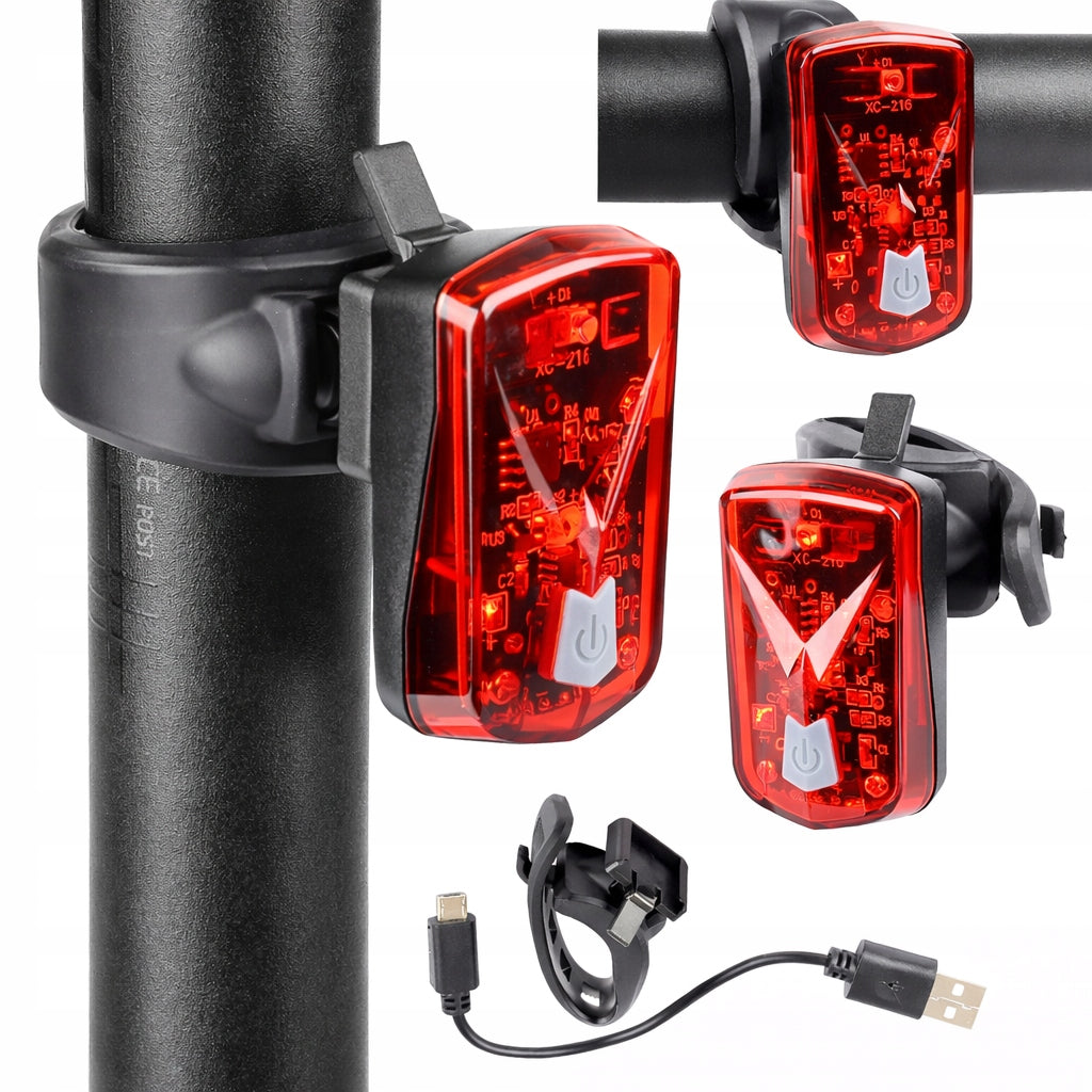 BICYCLE LIGHT REAR LAMP FOR BIKE REAR LED USB HOLDER