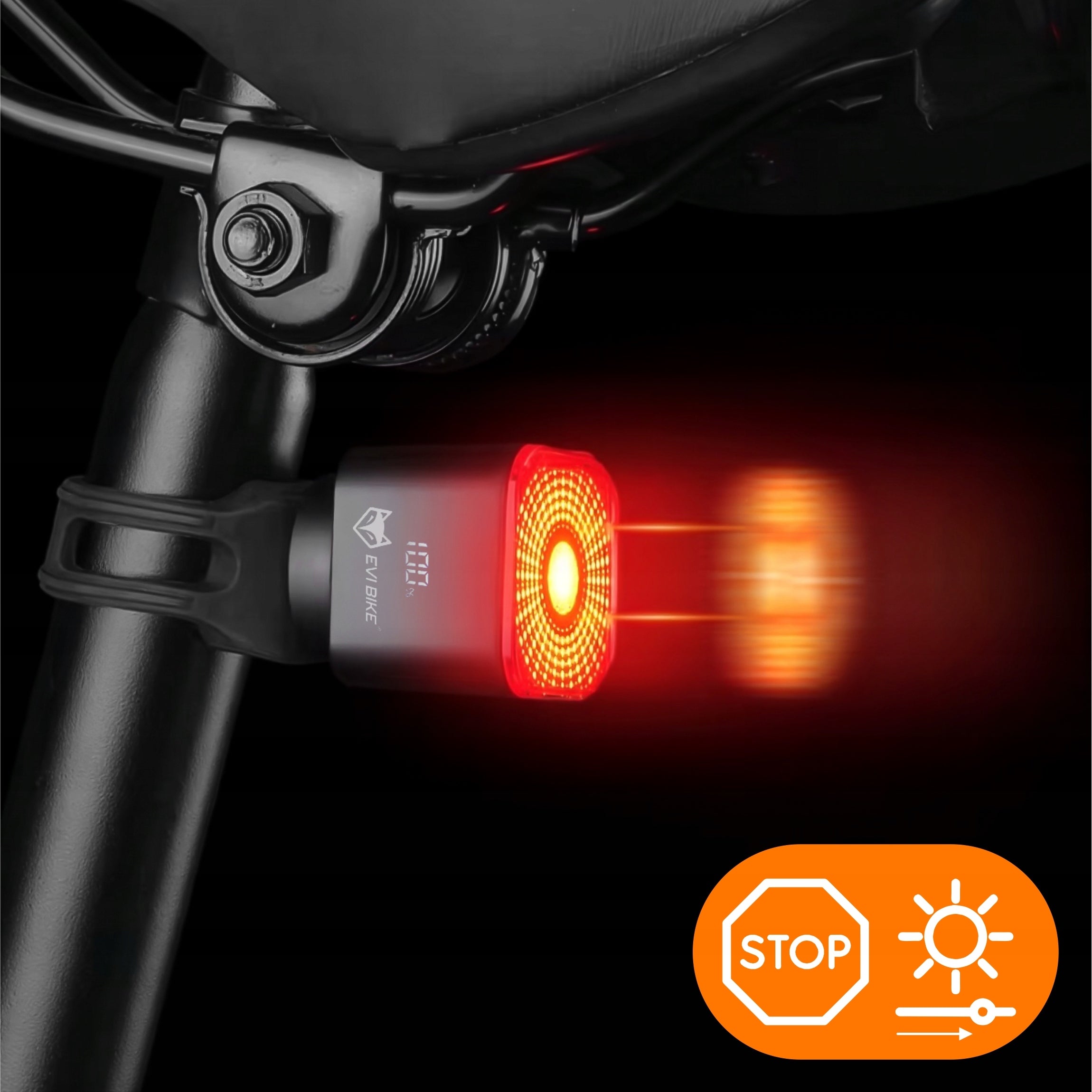 BICYCLE LIGHT REAR LED BRAKE SENSOR FOR BIKE STRONG LED WATERPROOF Model BrakeSense PRO