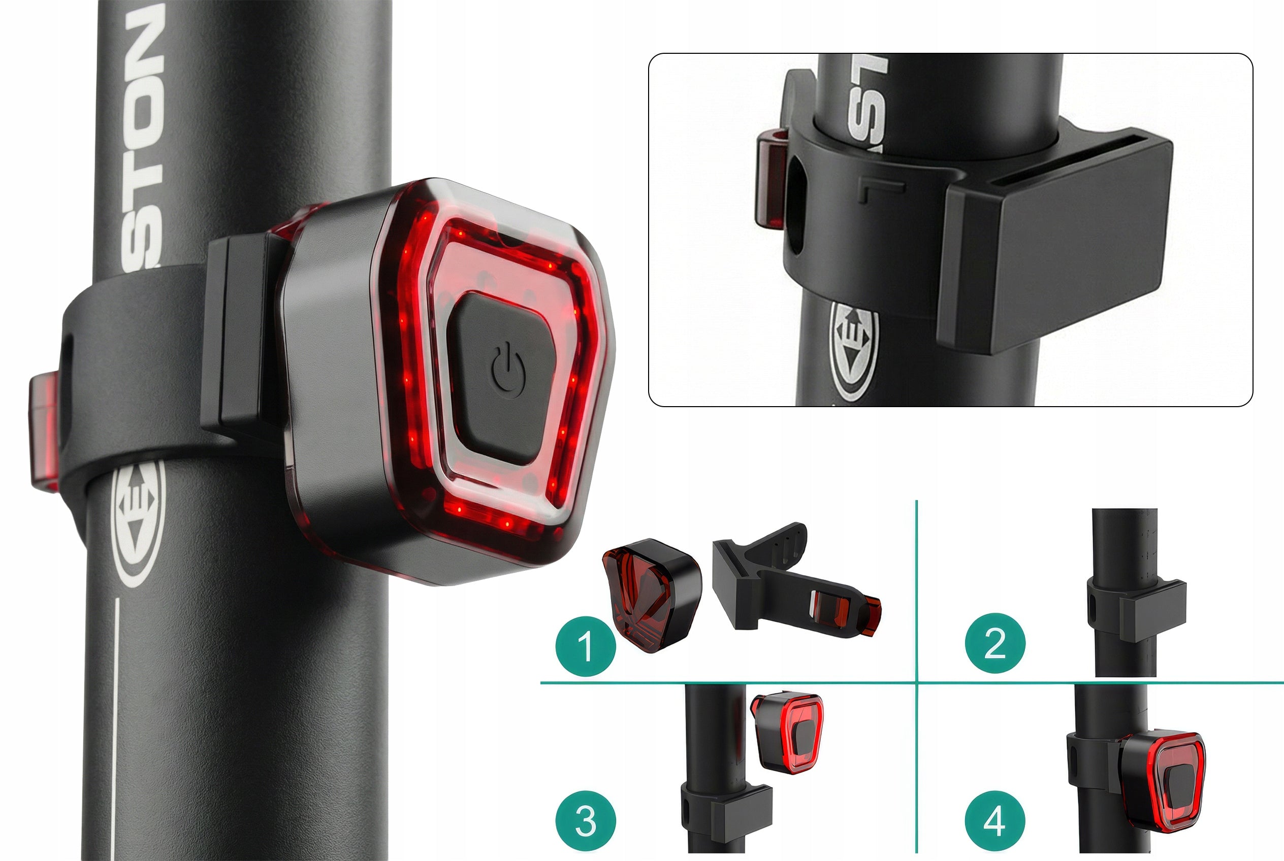 BICYCLE LIGHT REAR LED FOR BIKE LIGHT REAR USB RECHARGEABLE USB VAYOX Brand Vayox