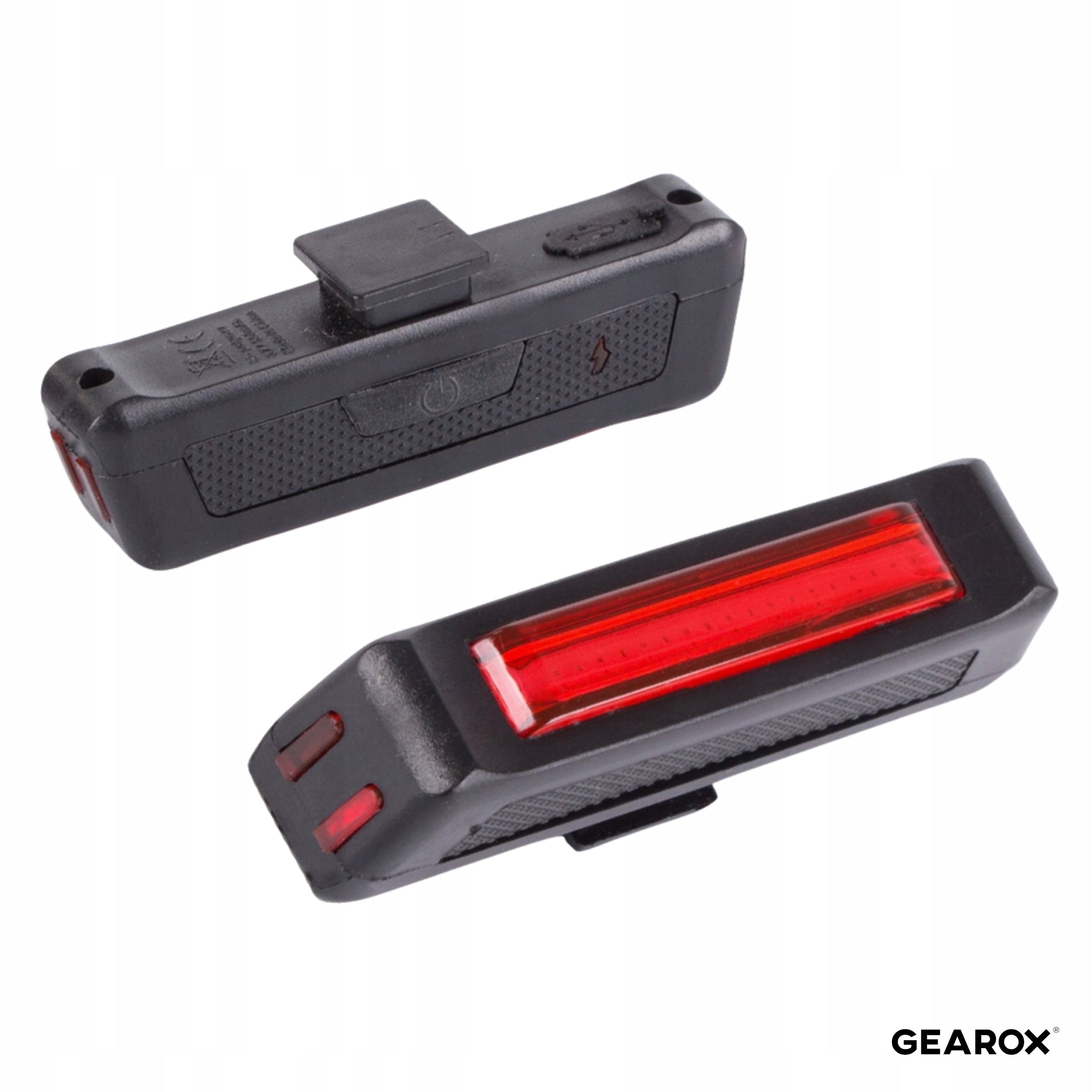 BICYCLE LIGHT REAR LED LIGHT USB RECHARGEABLE UNDER SADDLE REAR FOR BIKE Manufacturer code Gearox Mocna Lampa tylna
