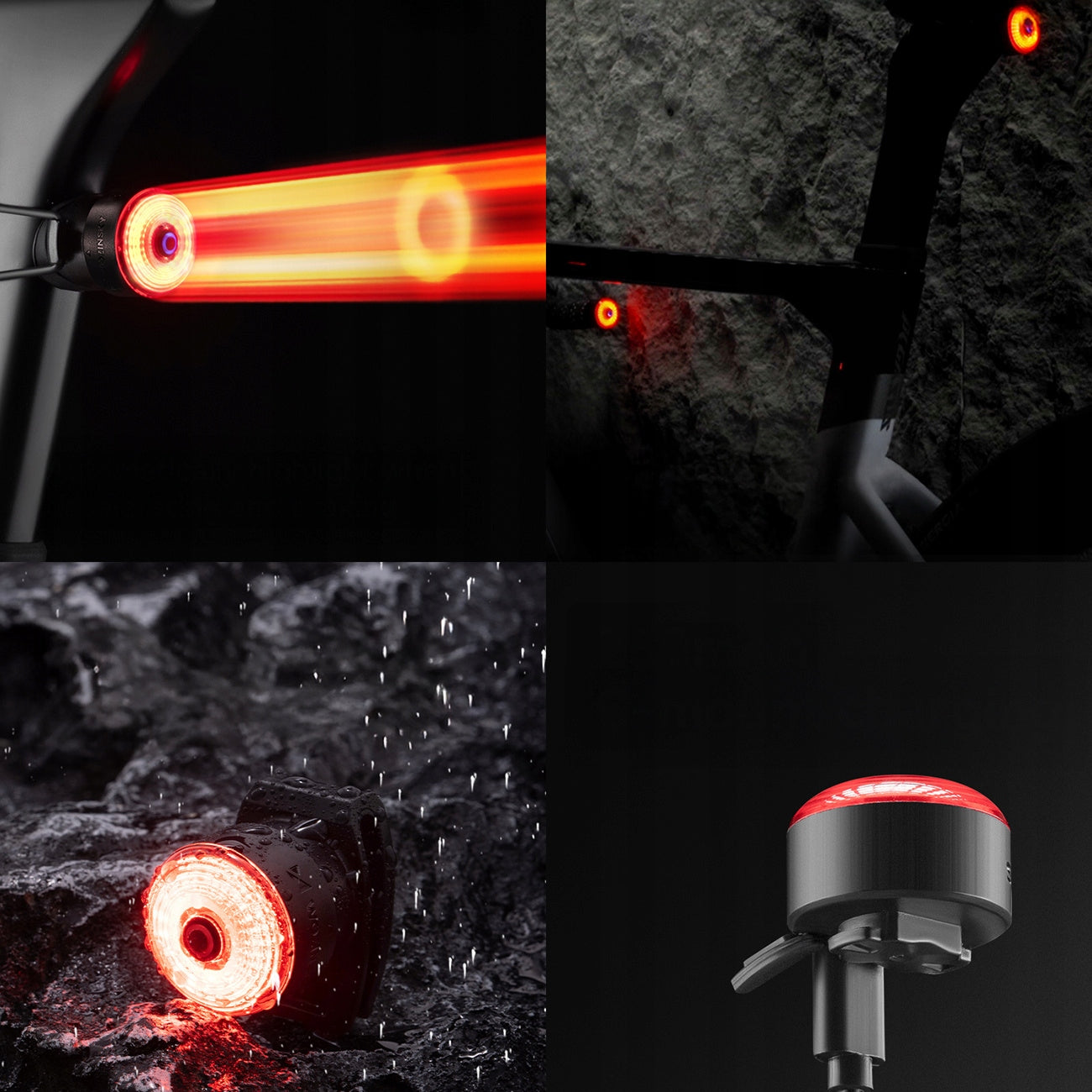 BICYCLE LIGHT REAR LED STOP BRAKE SENSOR USB-C WATERPROOF 5 MODES Brand Wozinsky