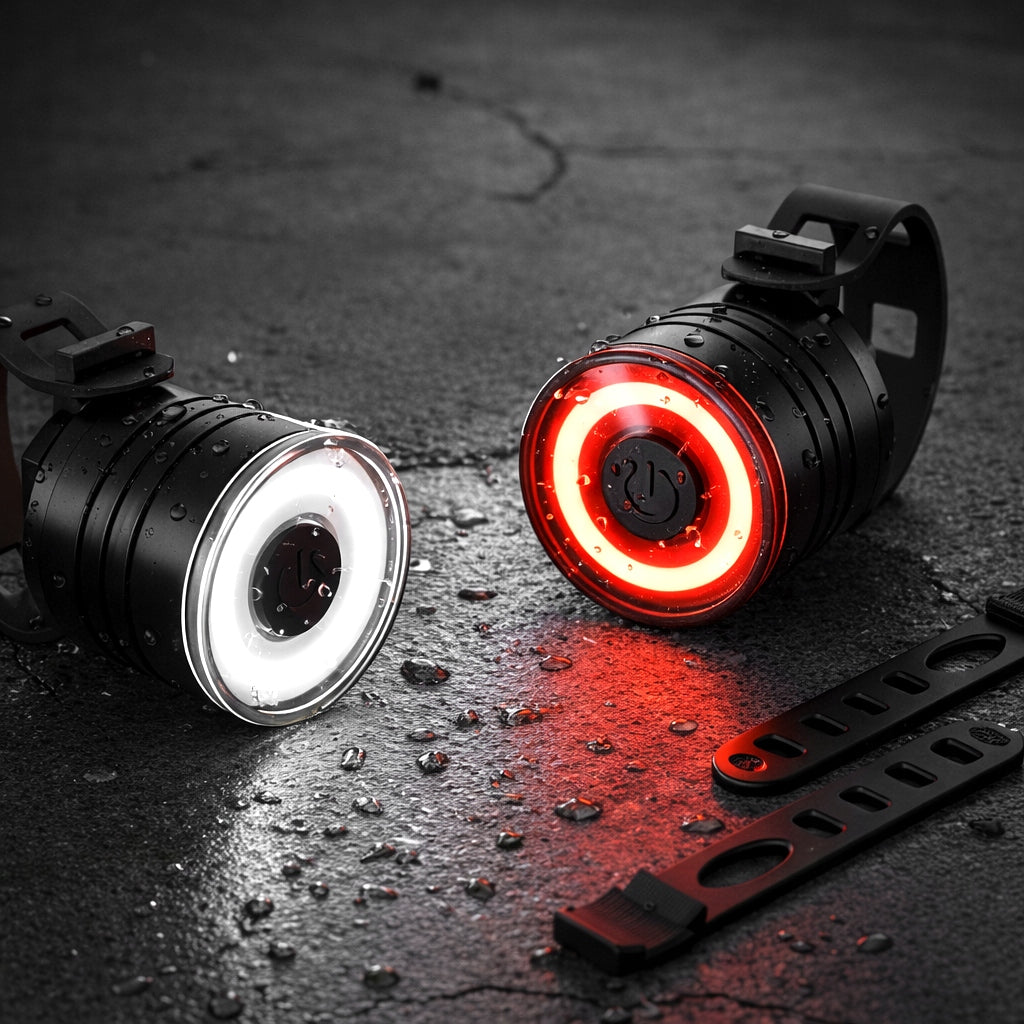 BICYCLE LIGHT SET FRONT REAR LED SCOOTER BIKE LIGHTS Manufacturer code UCHWYT TYLNE ŚWIATŁO ROWEROWE