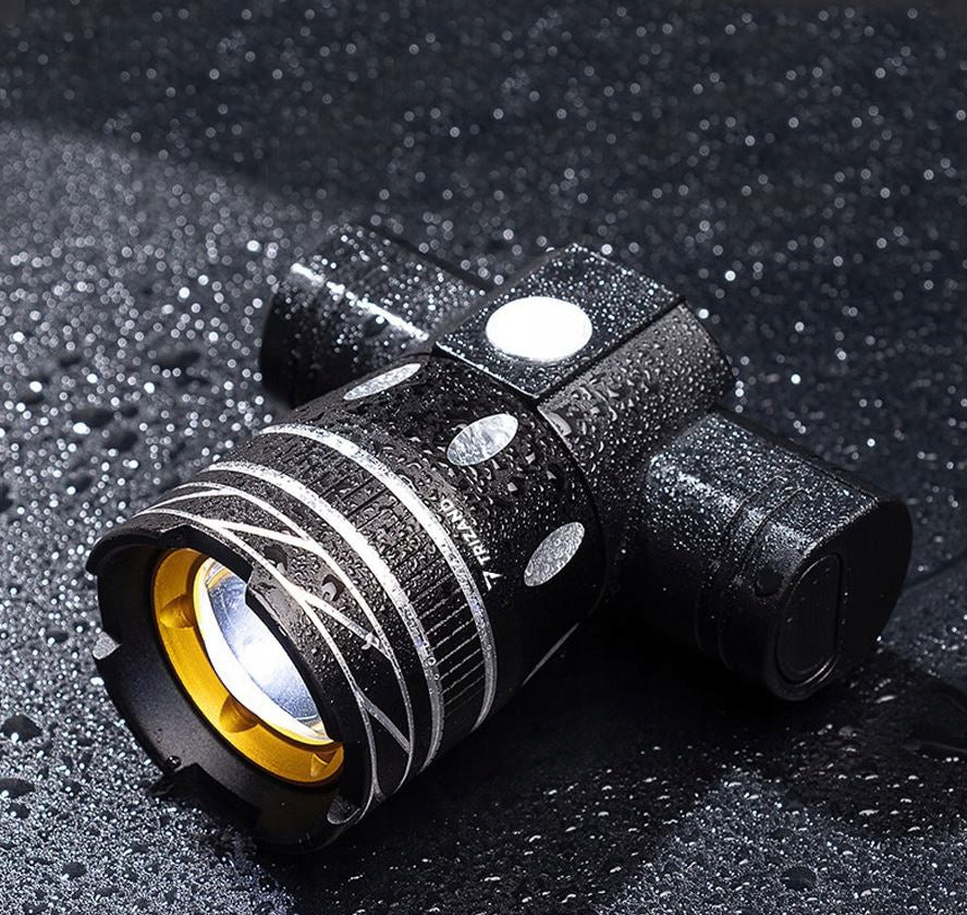 BICYCLE LIGHT SET LED CREE T6 FRONT REAR 3 ZOOM MODES AKU USB Kind set
