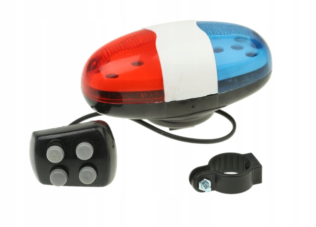BICYCLE LIGHT SIREN GUARD POLICE SOUND SIGNAL FOR CHILDREN TO BIKE