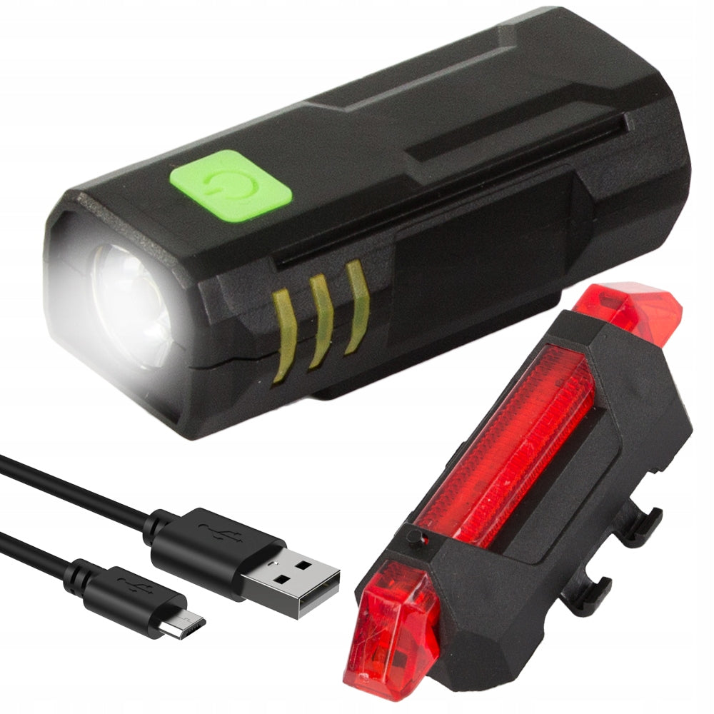 BICYCLE LIGHT USB FRONT REAR LED USB WARNING LED