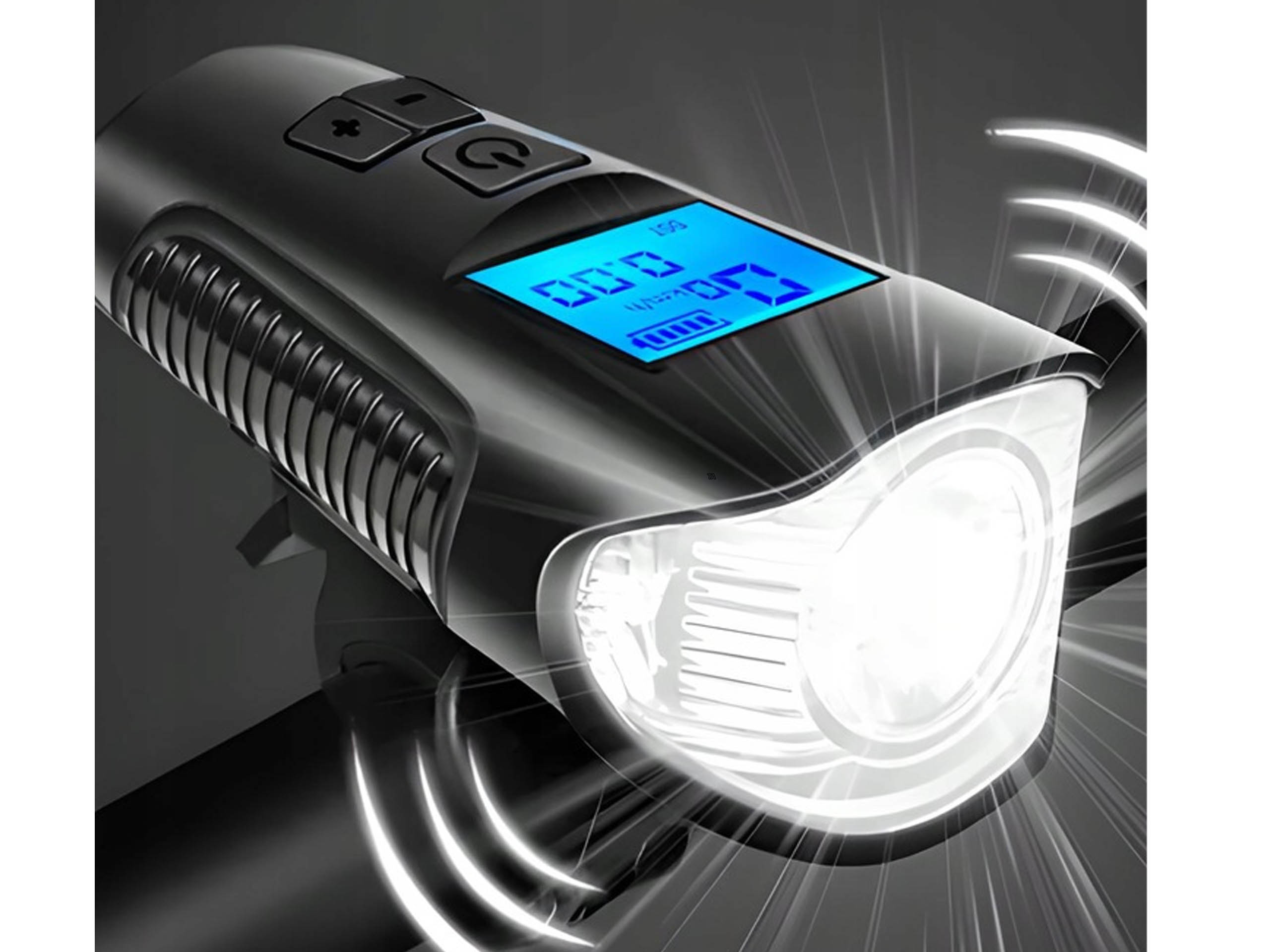 BICYCLE LIGHT USB LED COUNTER KM SPEEDOMETER Kind set