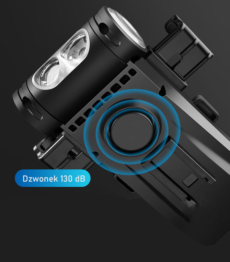 BICYCLE LIGHT WITH PHONE HOLDER HANDLEBARS POWERBANK HORN FRONT For mobile