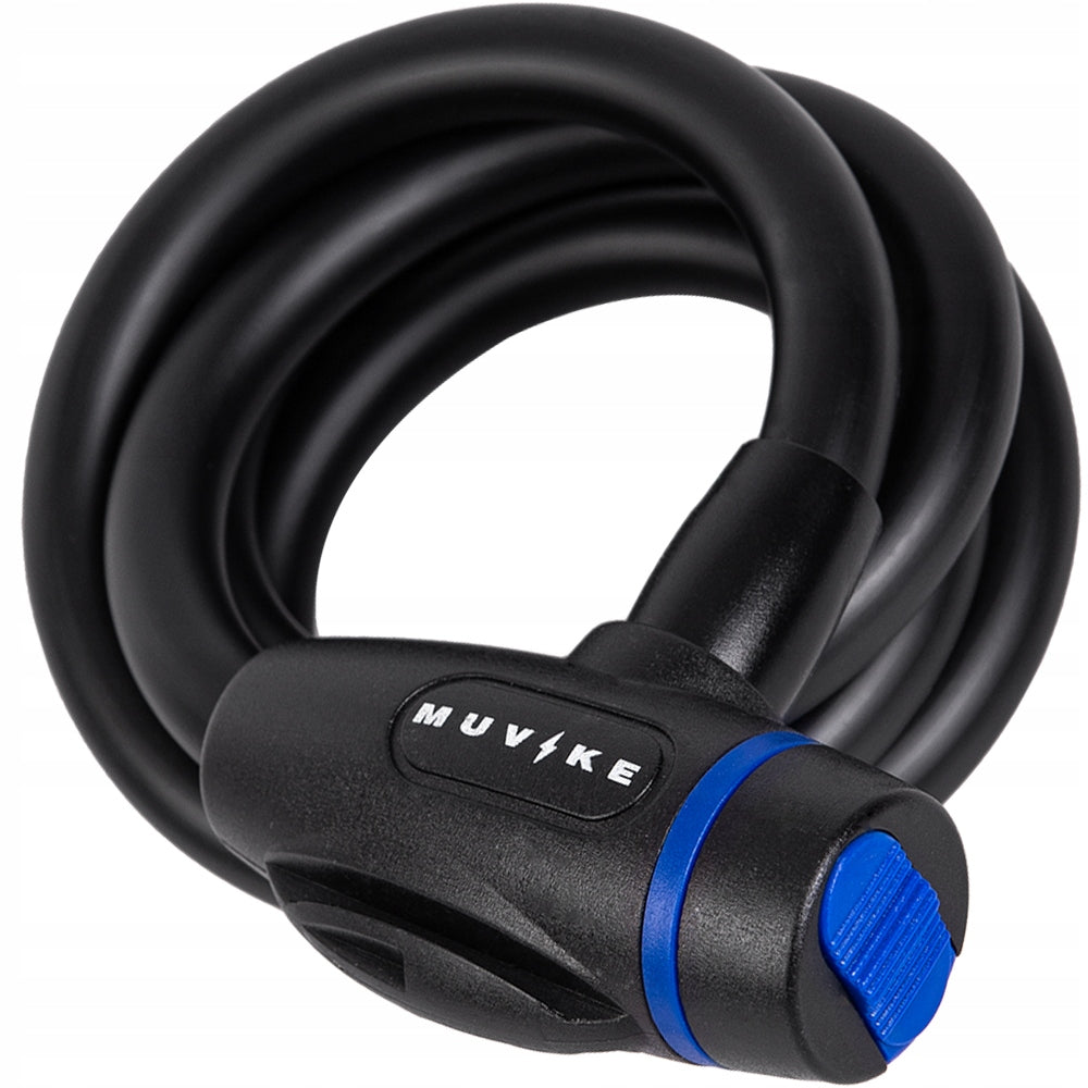 BICYCLE LOCK CABLE 100cm 12mm WITH KEY WITH HANDLE MUVIKE FLEX 1000/12K Kind cord