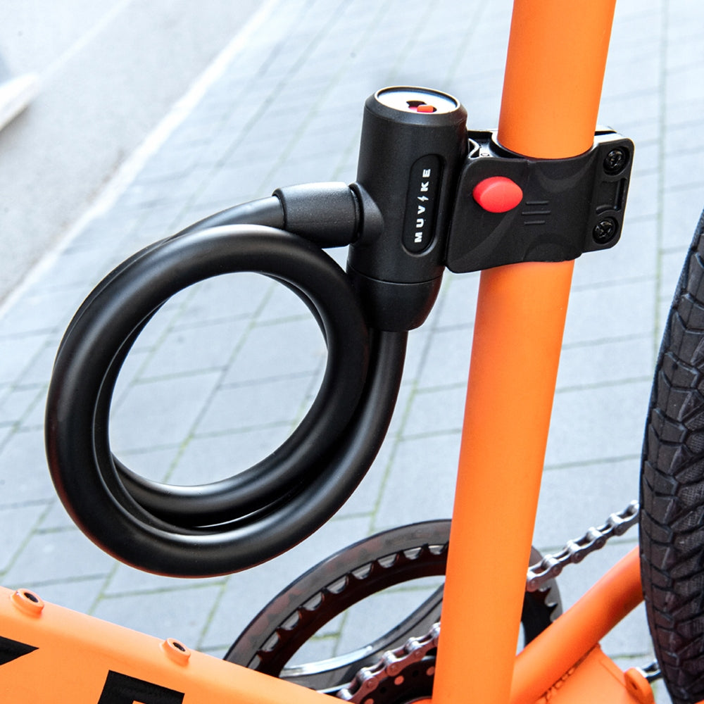 BICYCLE LOCK CABLE 100cm 15mm WITH KEY WITH HANDLE MUVIKE FLEX 1000/15K Model Flex 1000/15K