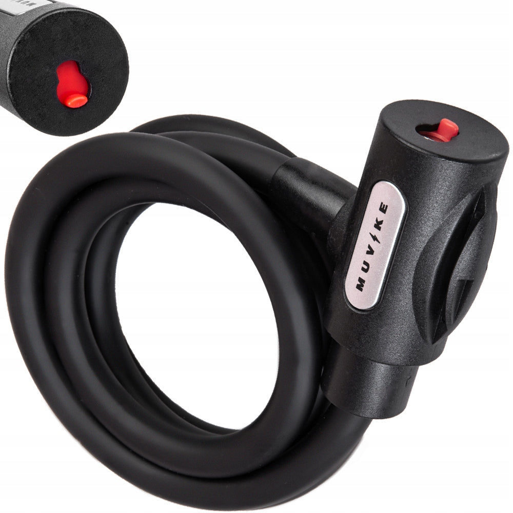 BICYCLE LOCK CABLE 150cm 12mm WITH KEY WITH HANDLE MUVIKE FLEX 1500/12K Packaging status original